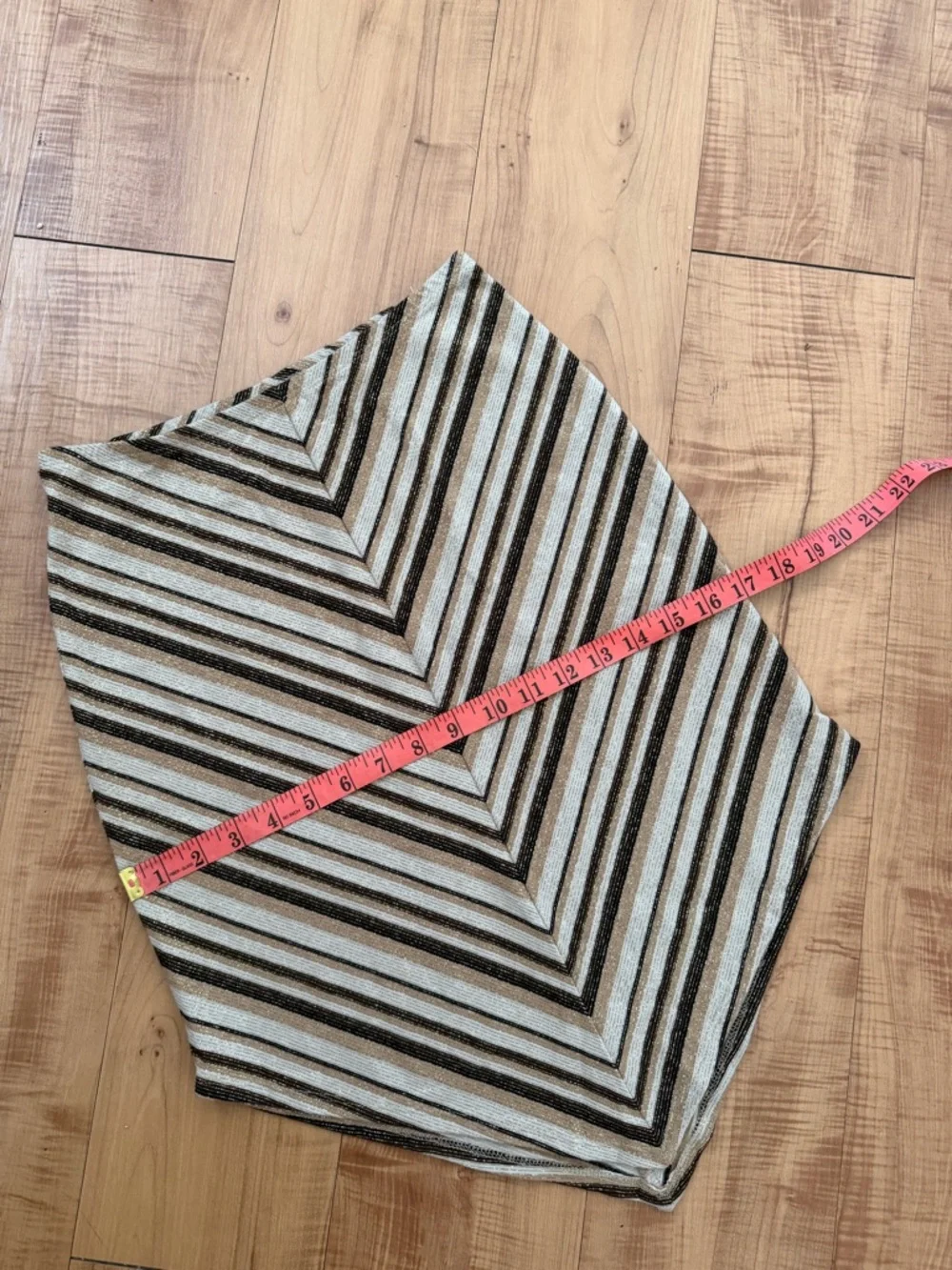 Sparkly Striped Earth-tones Chevron Skirt